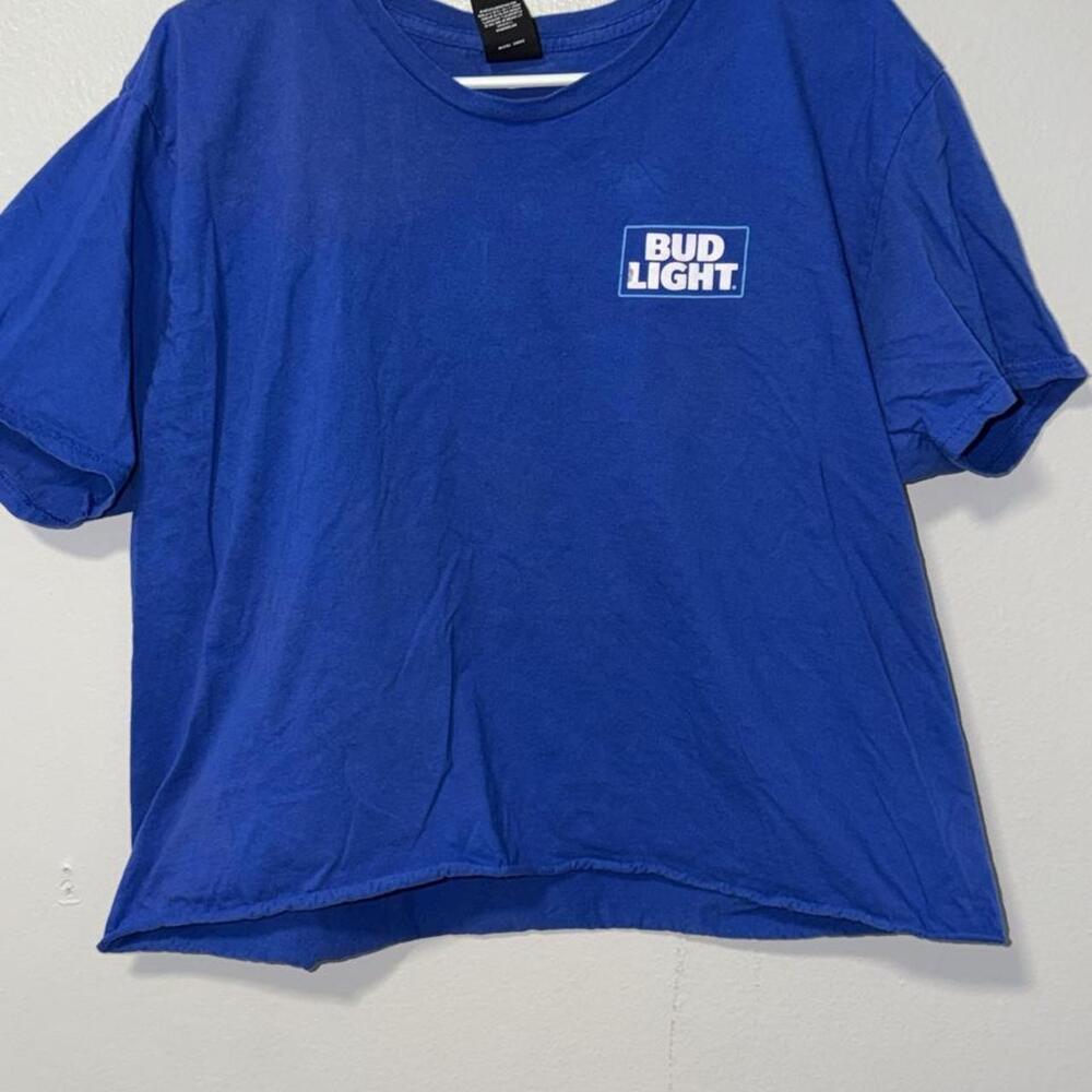 Women's Crop Tee in Royal Blue Bud Light